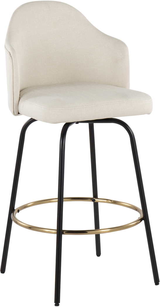 Winchelsea III Cream Barstool, Set of 2 - Thumbnail - Image 2
