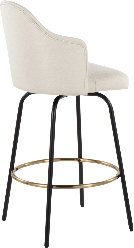 Winchelsea III Cream Barstool, Set of 2 - Thumbnail - Image 4