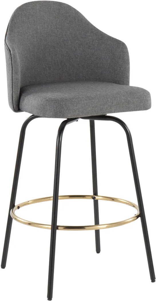 Winchelsea III Gray Barstool, Set of 2 - Thumbnail - Image 2