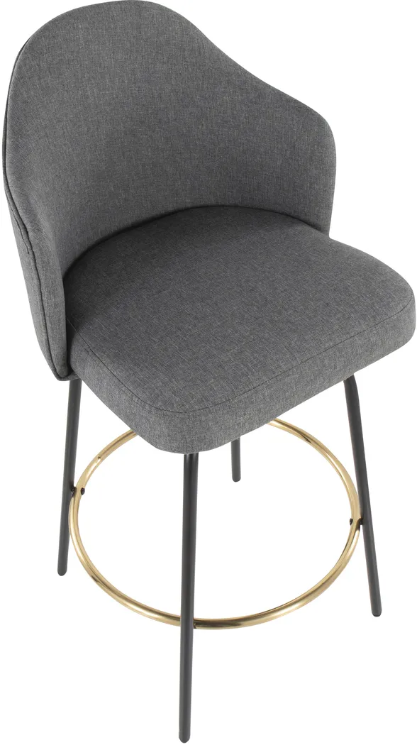Winchelsea III Gray Barstool, Set of 2 - Thumbnail - Image 7