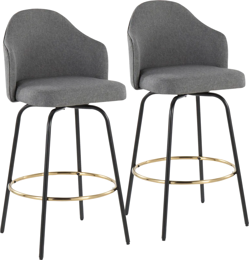 Winchelsea III Gray Barstool, Set of 2 - Thumbnail - Image 1