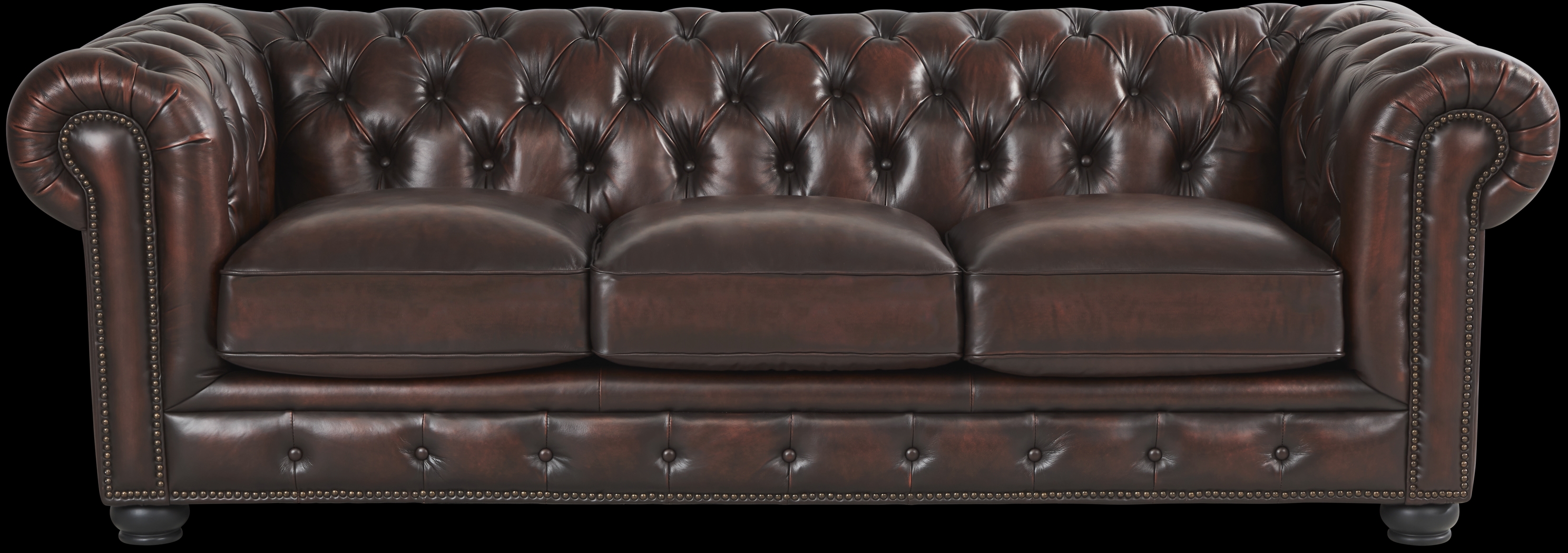Winchester Way Brown Leather Chesterfield Sofa - Thumbnail - Image 1