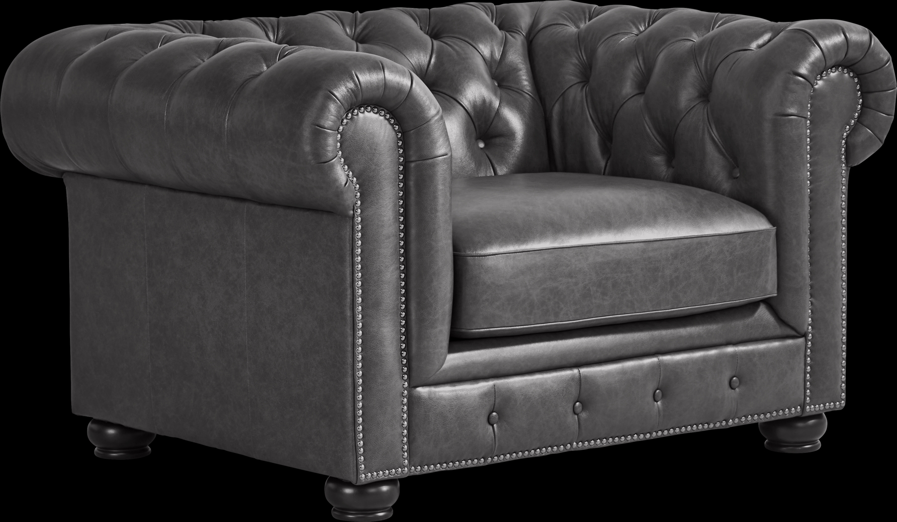 Winchester Way Gray Leather 3 Pc Living Room - Thumbnail - Image 10