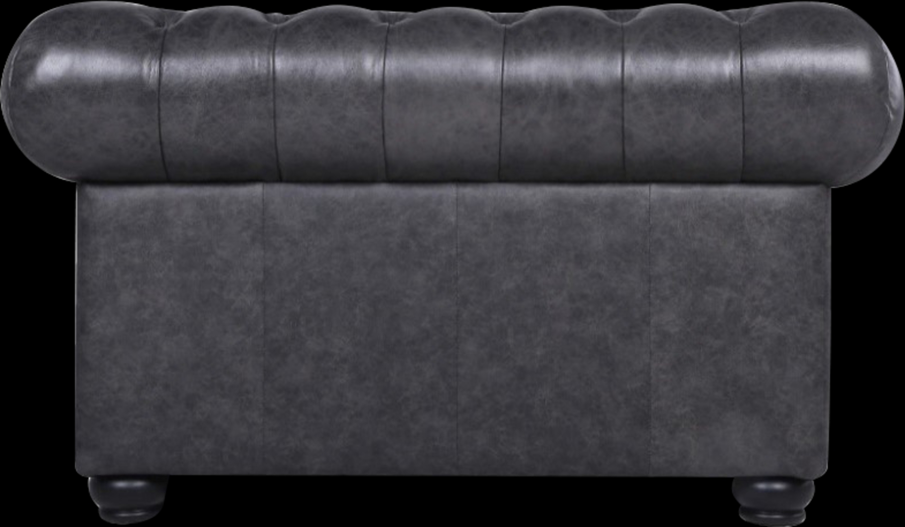 Winchester Way Gray Leather Chesterfield Sofa - Thumbnail - Image 3