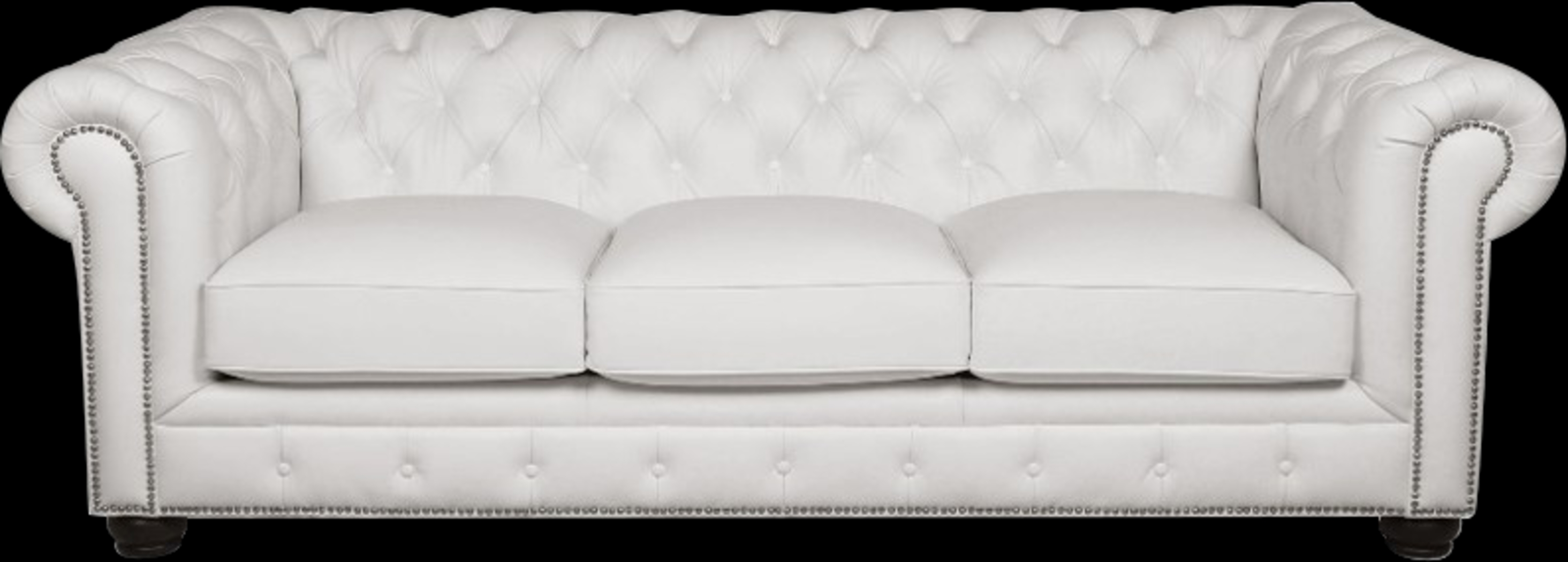 Winchester Way White Leather Chesterfield Sofa - Thumbnail - Image 1