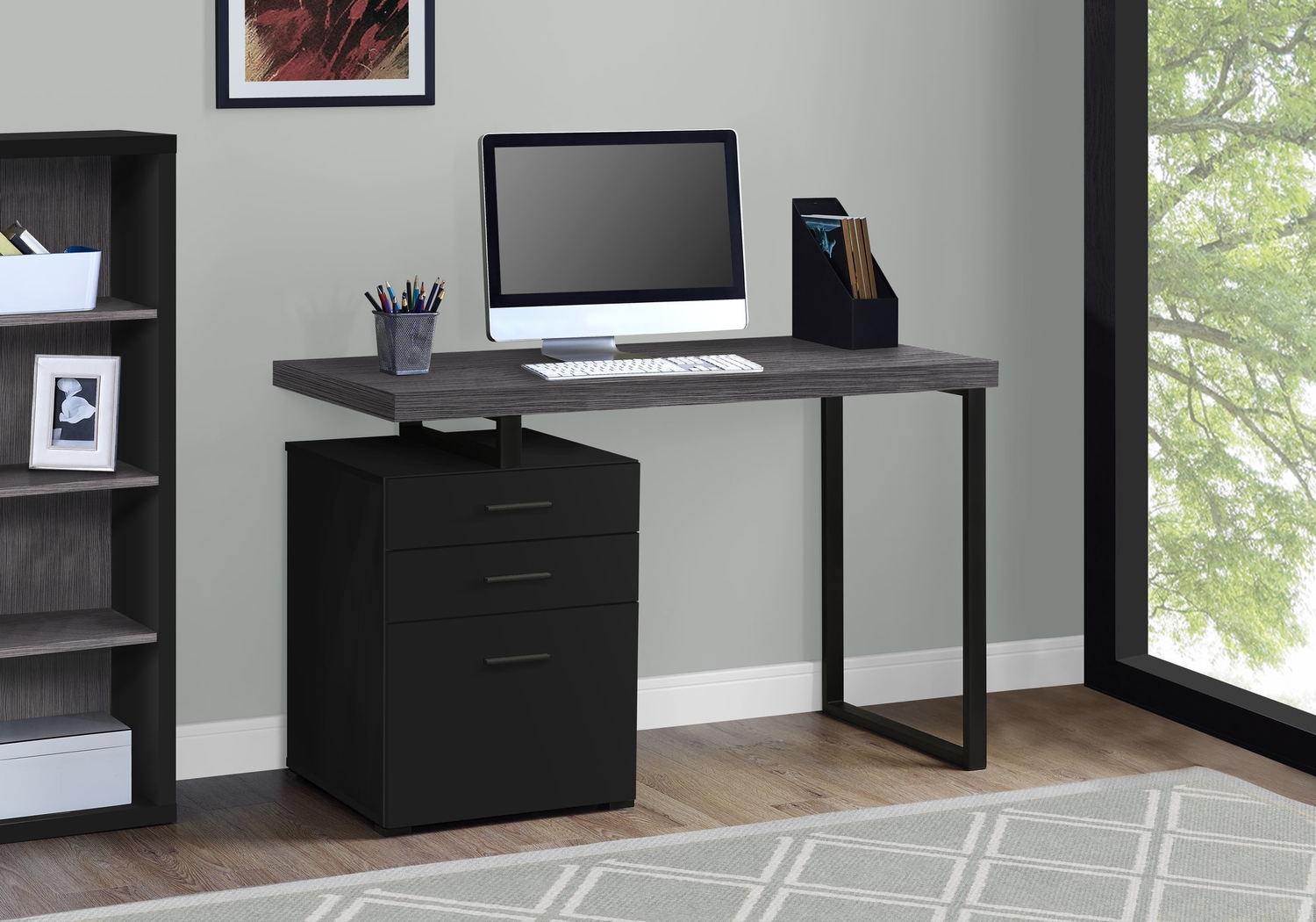 Windmier Black Desk - Thumbnail - Image 2