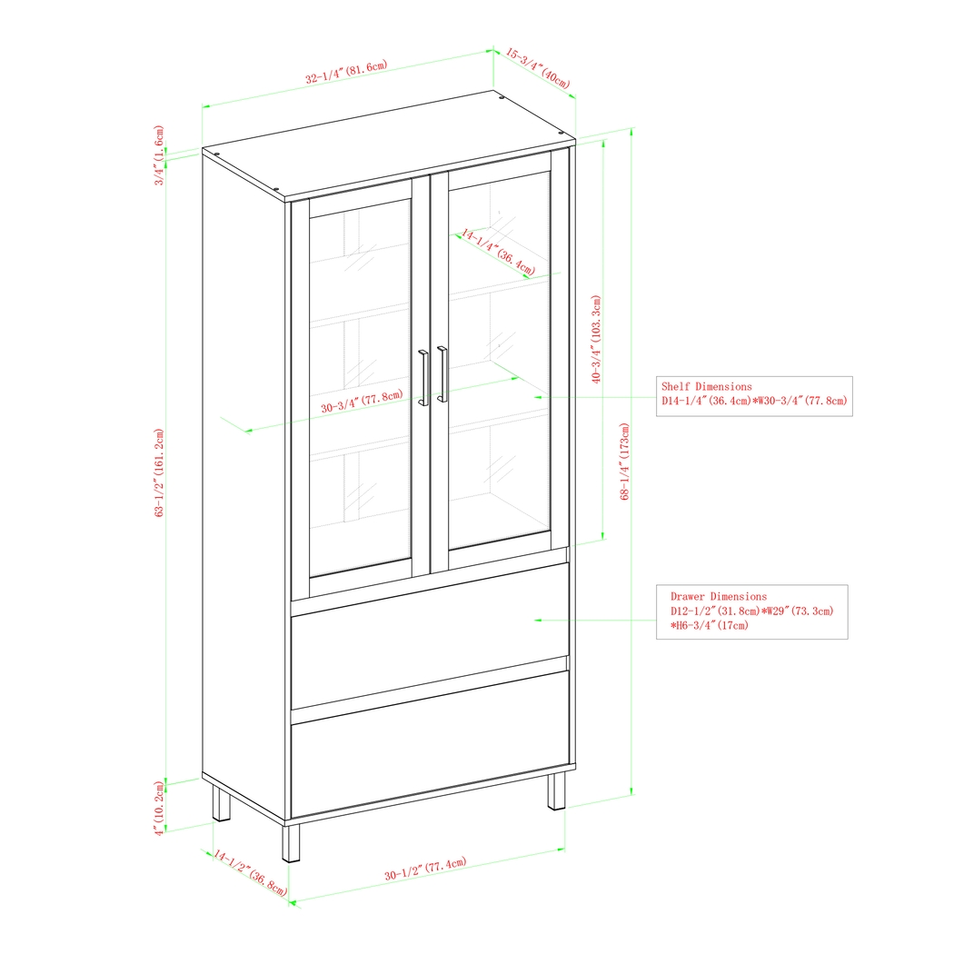 Windomere Gray China Cabinet - Thumbnail - Image 6