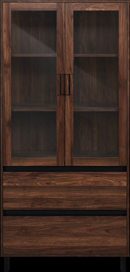 Windomere Walnut China Cabinet - Thumbnail - Image 4