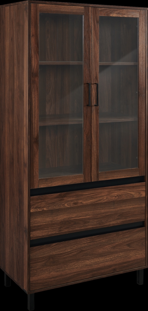 Windomere Walnut China Cabinet - Thumbnail - Image 1