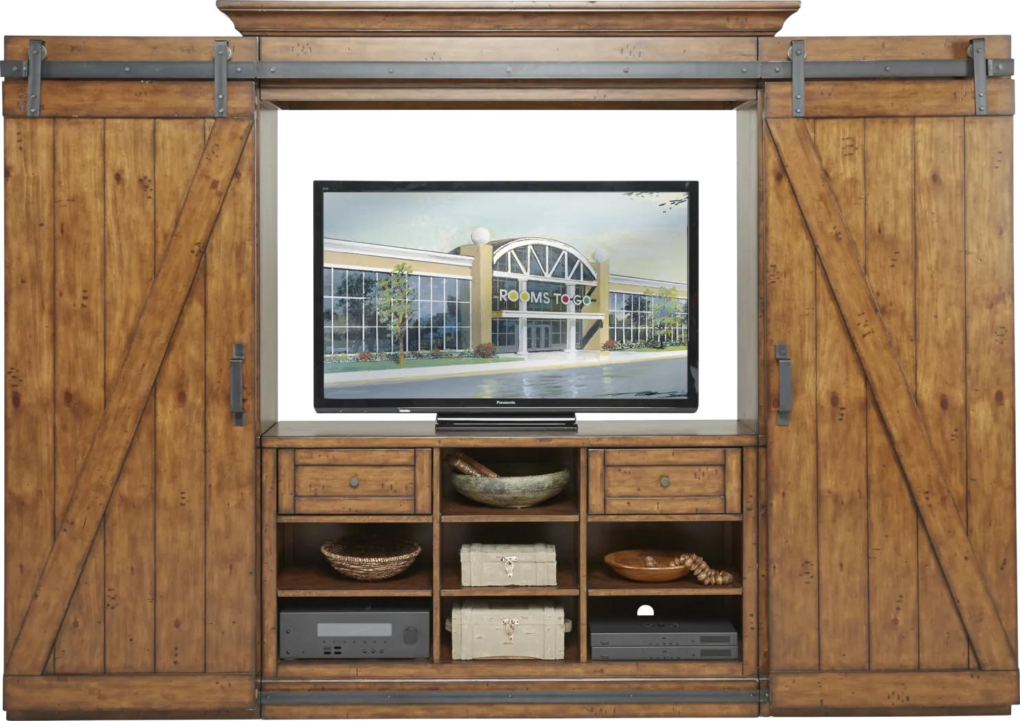 Windy Hill Brown 5 Pc Wall Unit - Thumbnail - Image 1