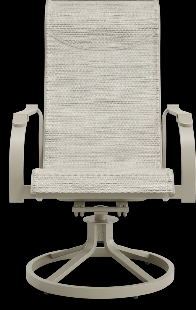 Windy Isle Sand 5 Pc 48 in. Round Outdoor Dining Set with Swivel Rockers - Thumbnail - Image 6