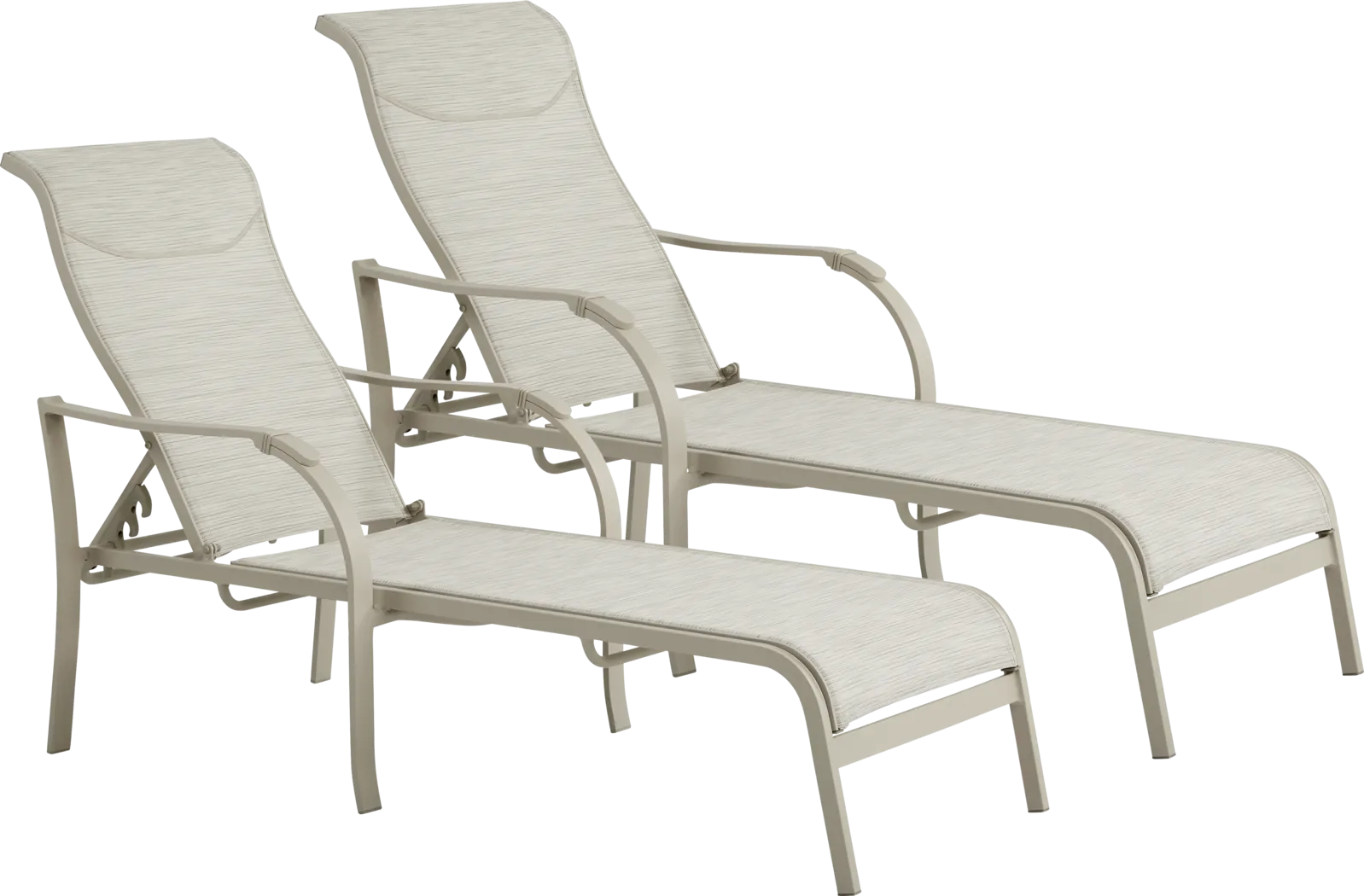 Windy Isle Sand Outdoor Chaises, Set of 2 - Thumbnail - Image 1