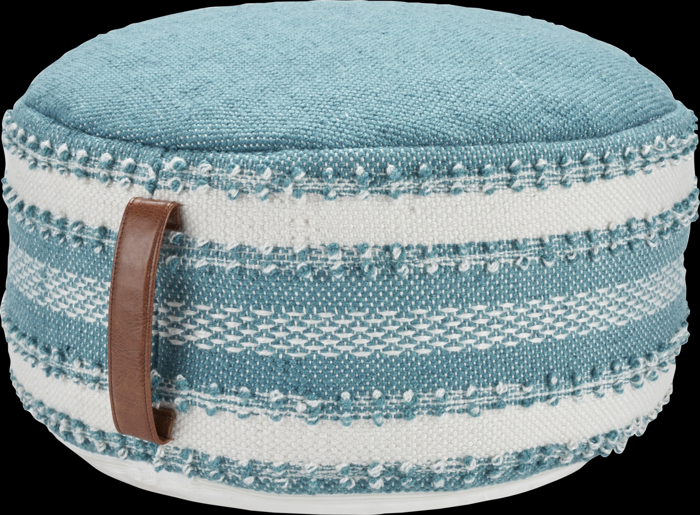 Windybay Turquoise Indoor/Outdoor Pouf - Thumbnail - Image 1
