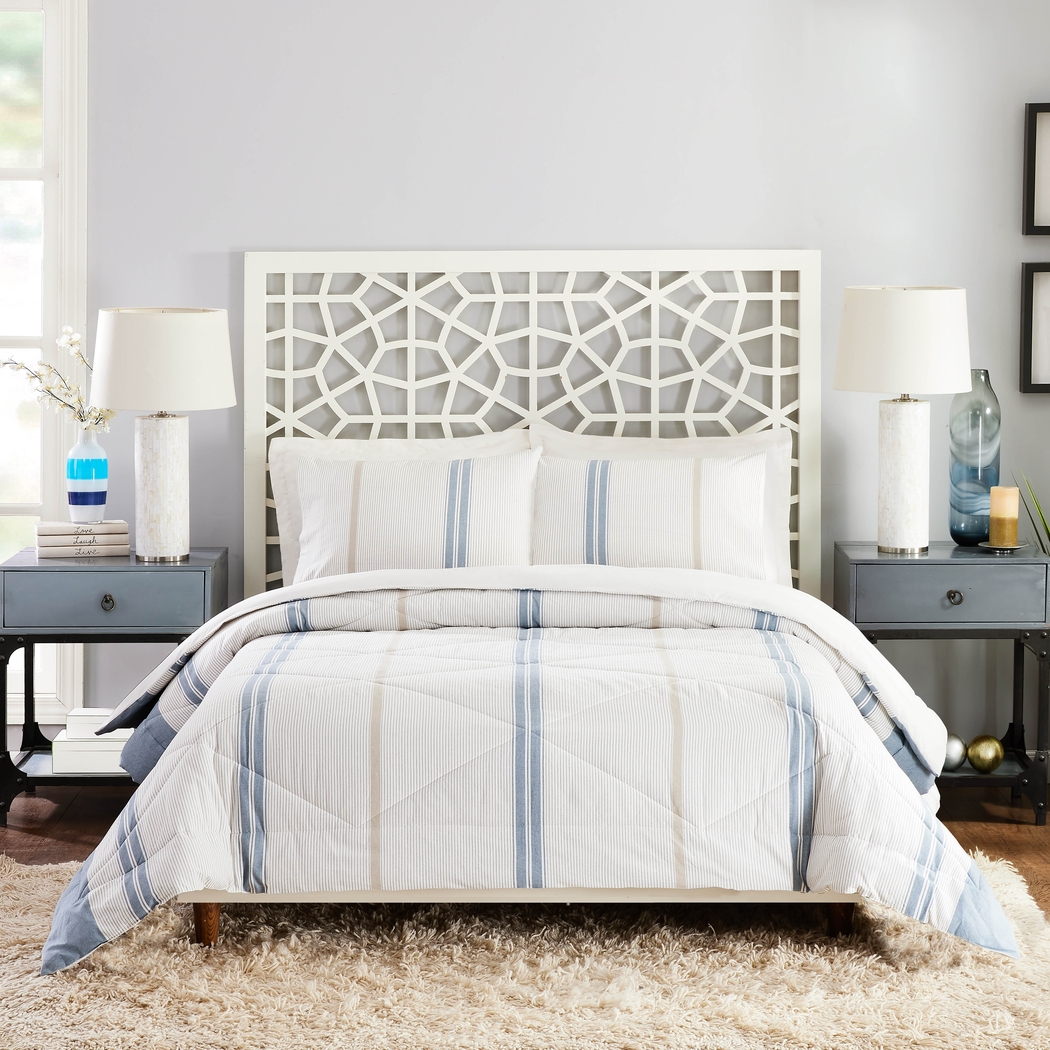 Windypine Cream Full/Queen 3 Pc Comforter Set - Thumbnail - Image 1