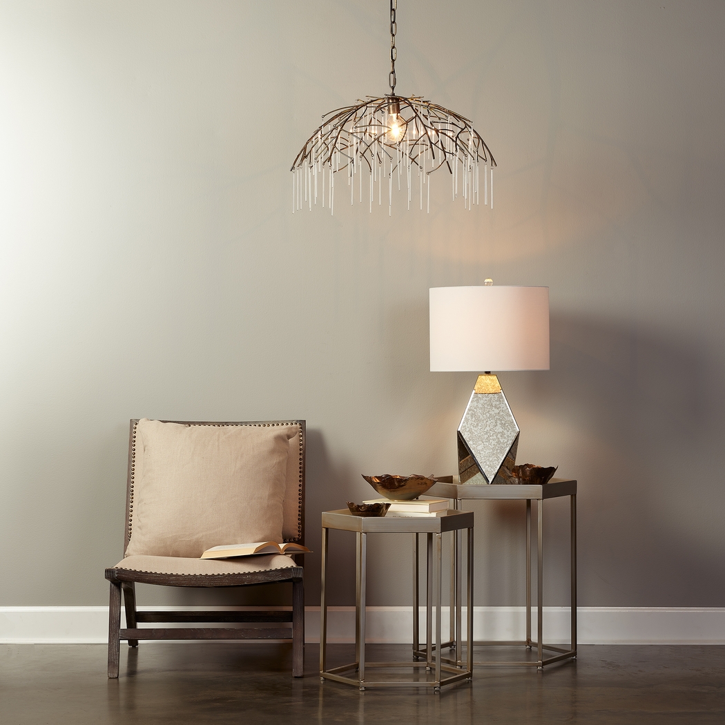 Winey Circle Brass Pendant - Thumbnail - Image 2