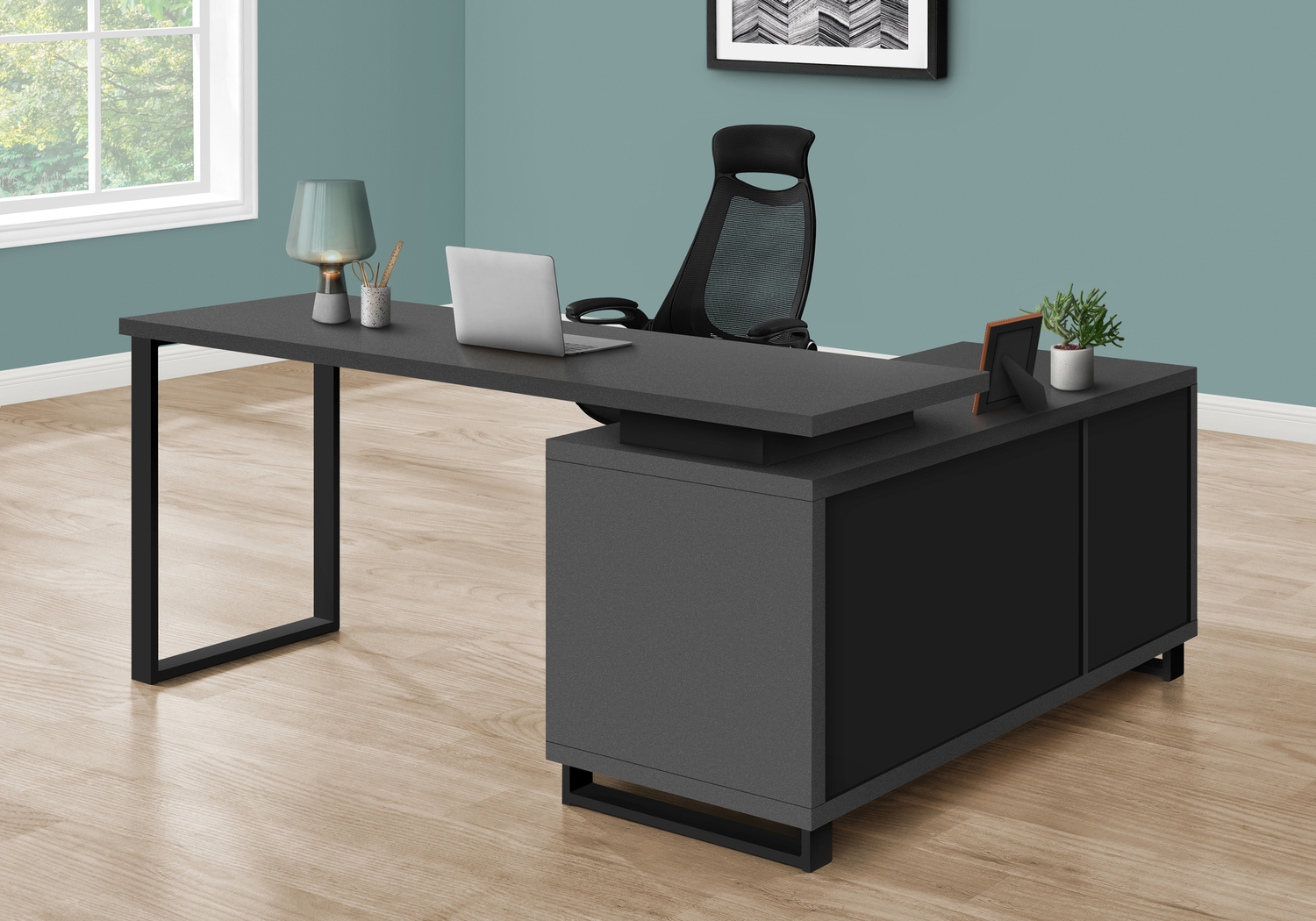 Winfair Charcoal Desk - Thumbnail - Image 4