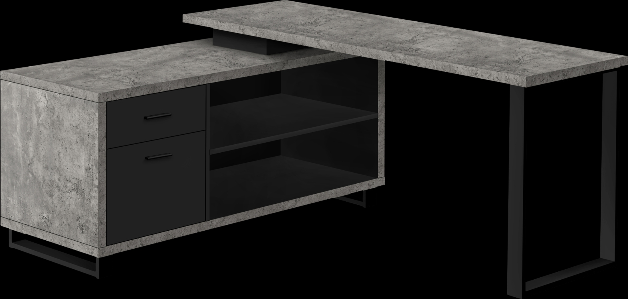 Winfair Gray Desk - Thumbnail - Image 1