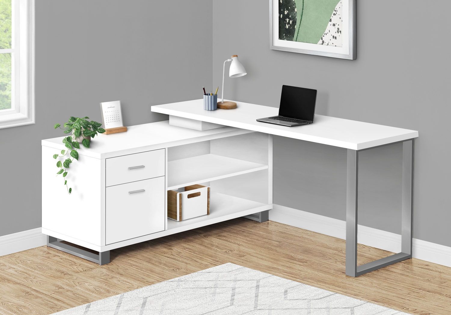 Winfair White Desk - Thumbnail - Image 3