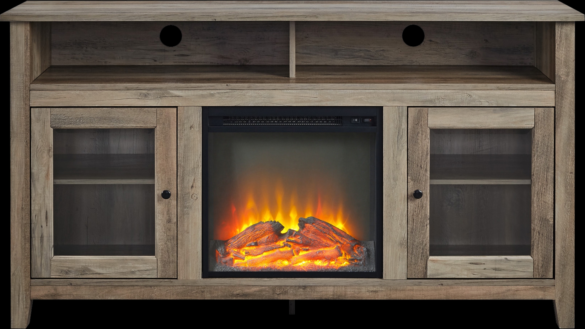 Winfield Trace Gray 58 in. Console, With Electric Fireplace - Thumbnail - Image 2