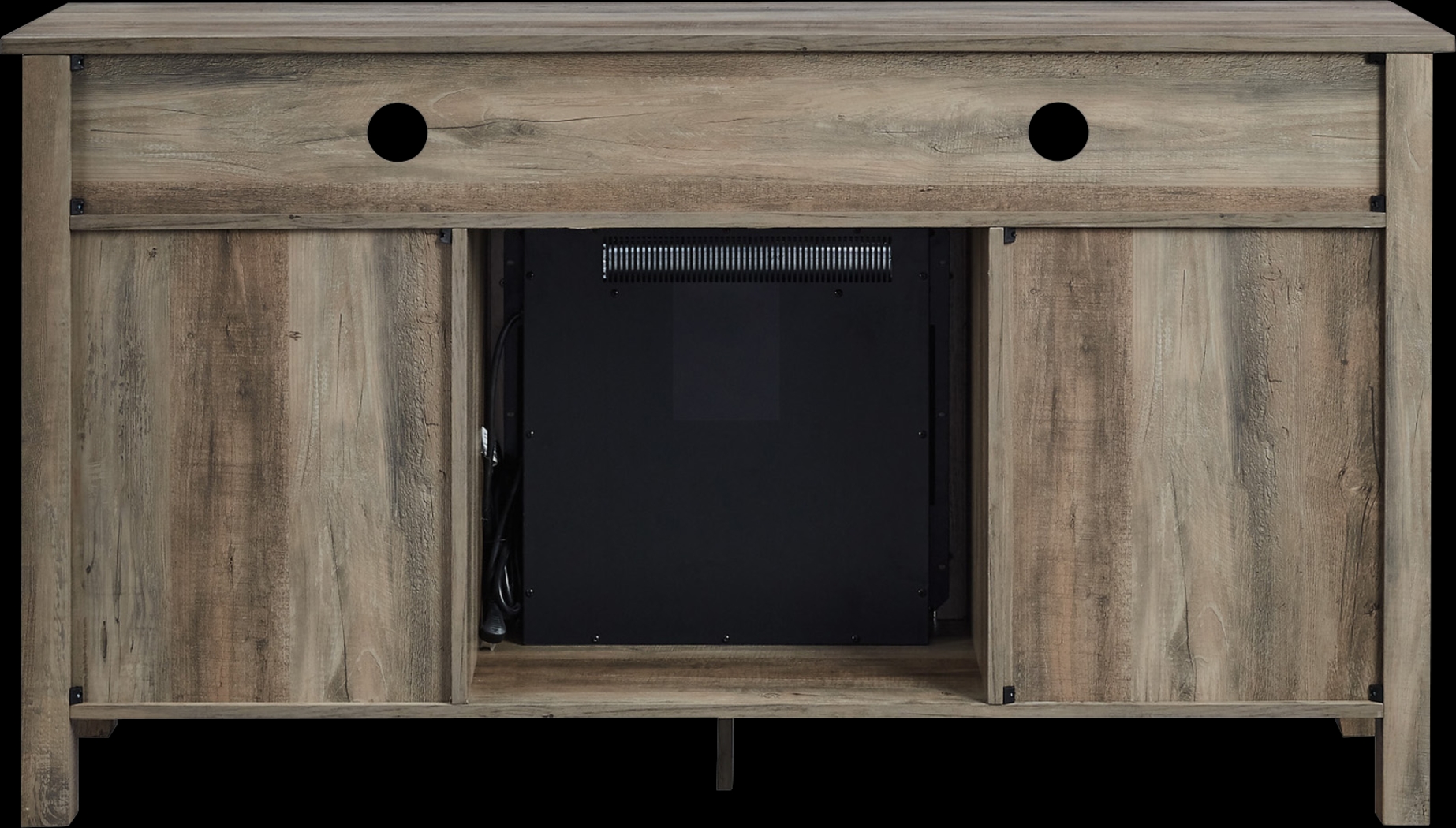 Winfield Trace Gray 58 in. Console, With Electric Fireplace - Thumbnail - Image 3