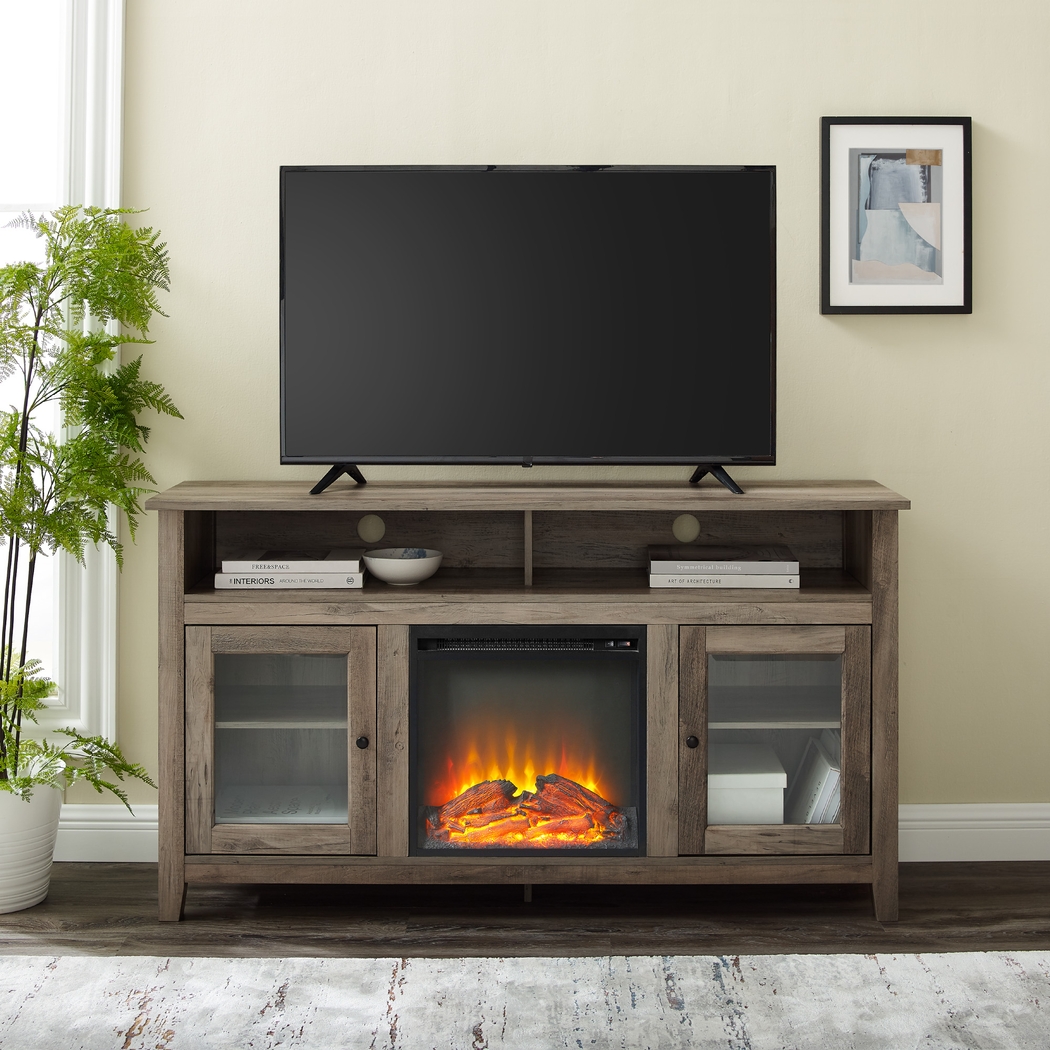 Winfield Trace Gray 58 in. Console, With Electric Fireplace - Thumbnail - Image 6