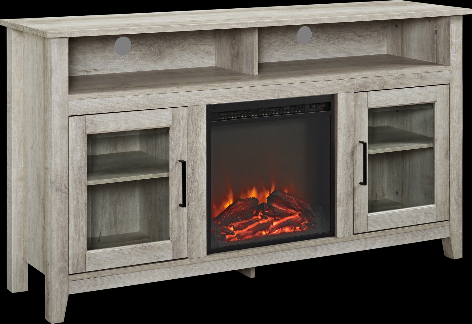 Winfield Trace White 58 in. Console with Electric Fireplace - Thumbnail - Image 2