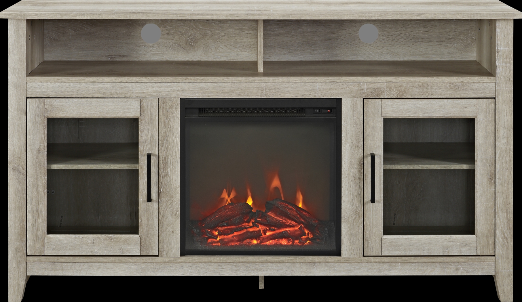 Winfield Trace White 58 in. Console with Electric Fireplace - Thumbnail - Image 1