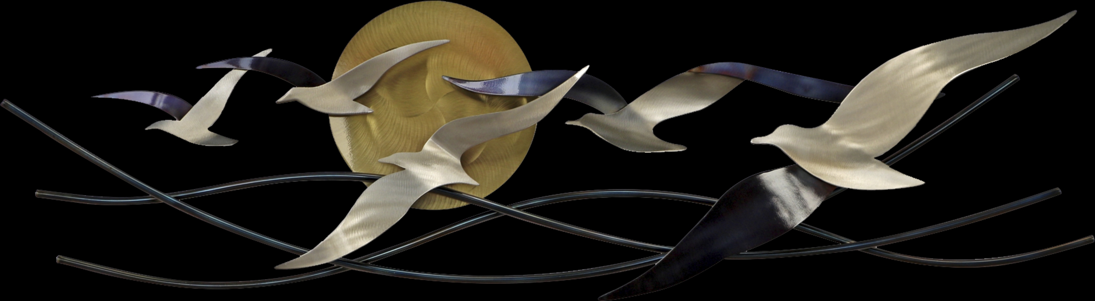 Winged Surfers Bronze Outdoor Wall Art - Thumbnail - Image 1