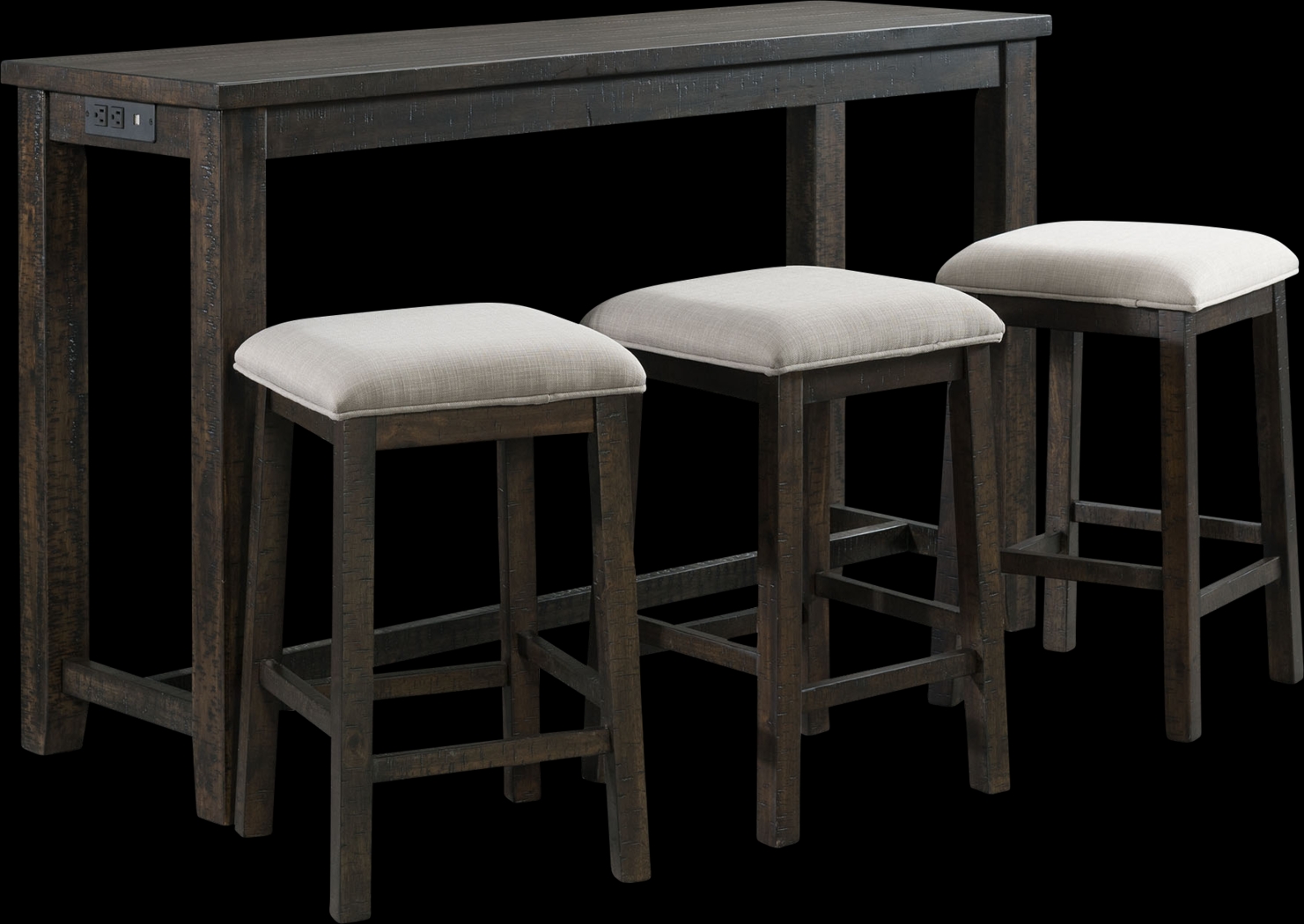 Winic Brown 4 Pc Dining Table Set - Thumbnail - Image 1