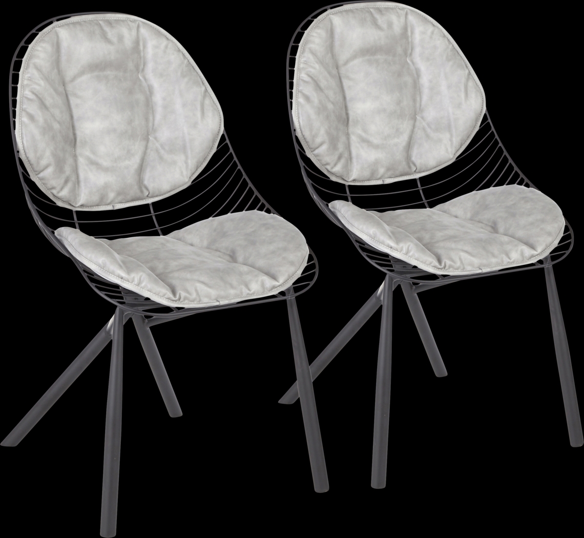 Winnifred Gray Side Chair, Set of 2 - Thumbnail - Image 1