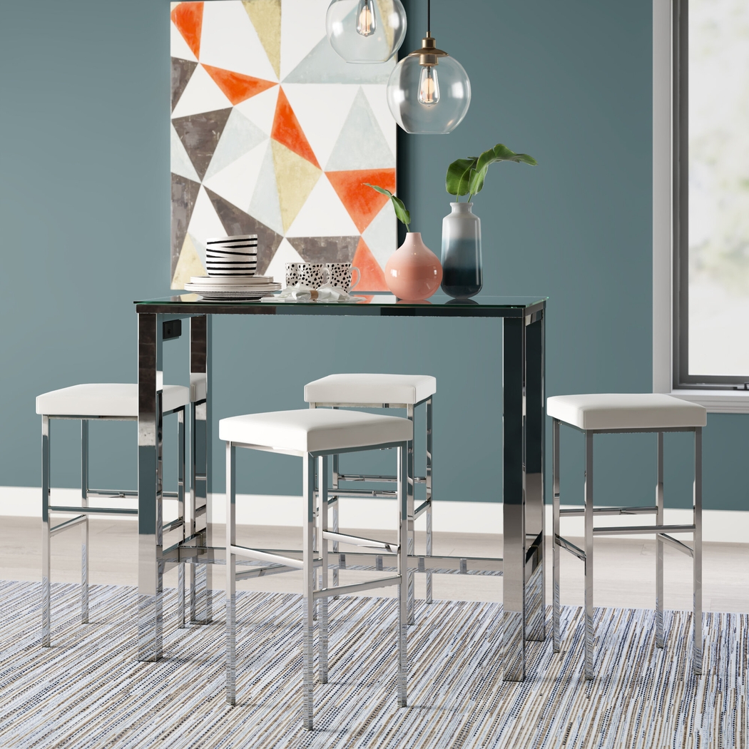 Winnona Chrome Bar Table Set - Thumbnail - Image 2