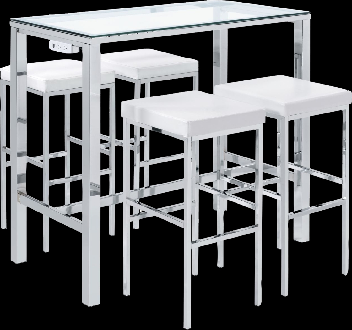 Winnona Chrome Bar Table Set - Thumbnail - Image 1