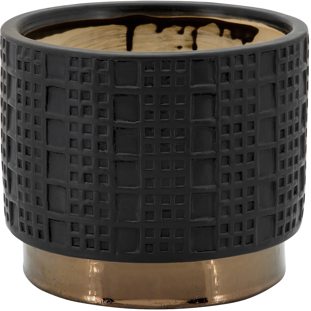 Winoca I Black Planter, Set of 2 - Thumbnail - Image 2