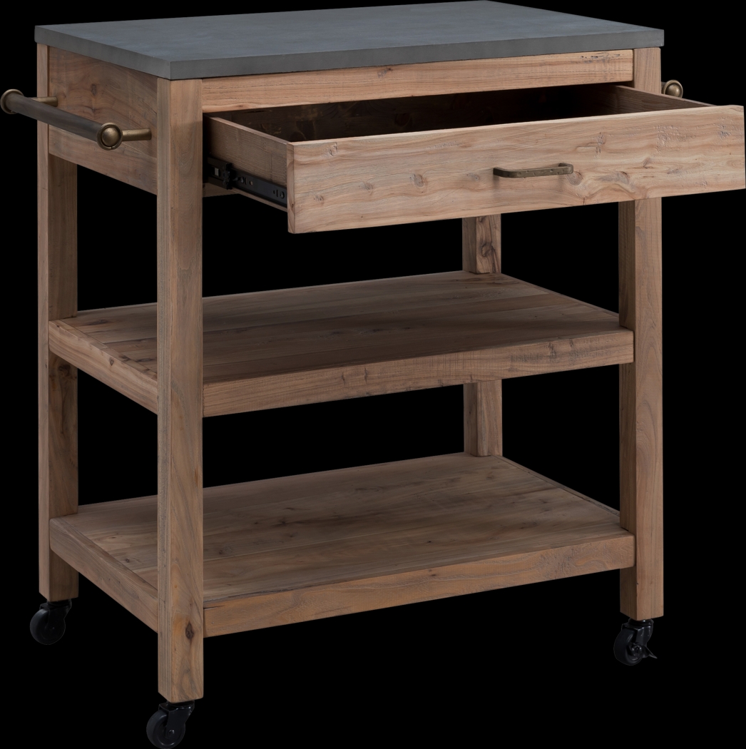 Winola Natural Kitchen Island - Thumbnail - Image 4