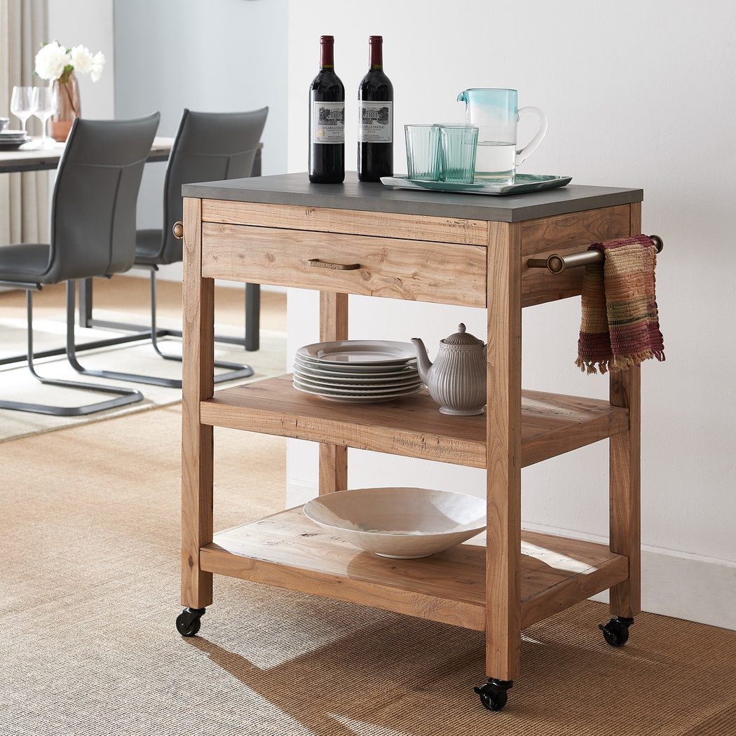 Winola Natural Kitchen Island - Thumbnail - Image 6