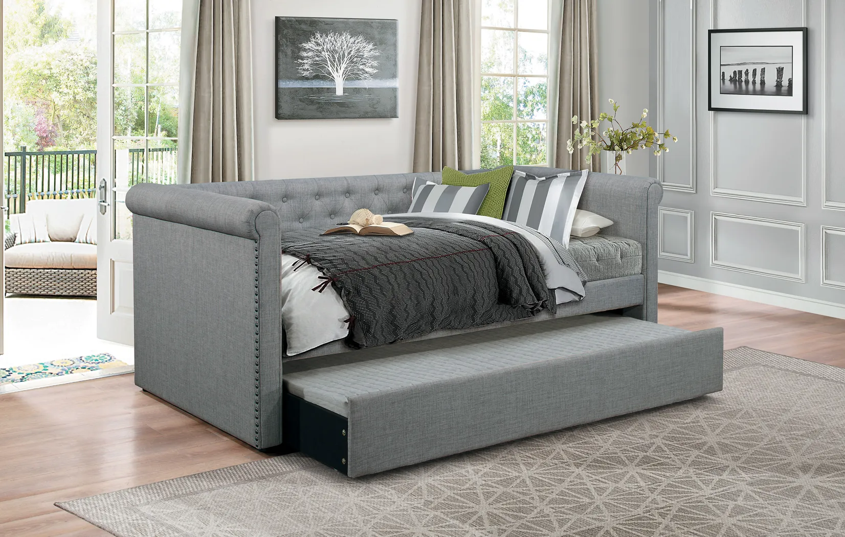 Winona Way Gray Daybed with Trundle - Thumbnail - Image 2