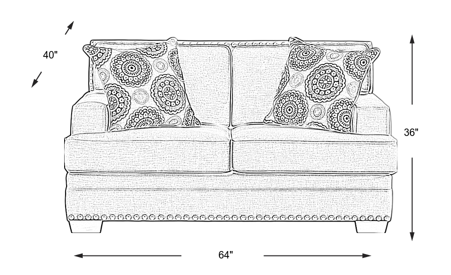 Dimension Image. Please refer to the Dimension Tab on this page for dimension details.