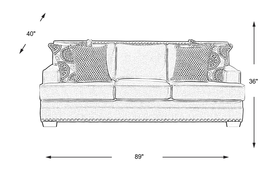 Dimension Image. Please refer to the Dimension Tab on this page for dimension details.