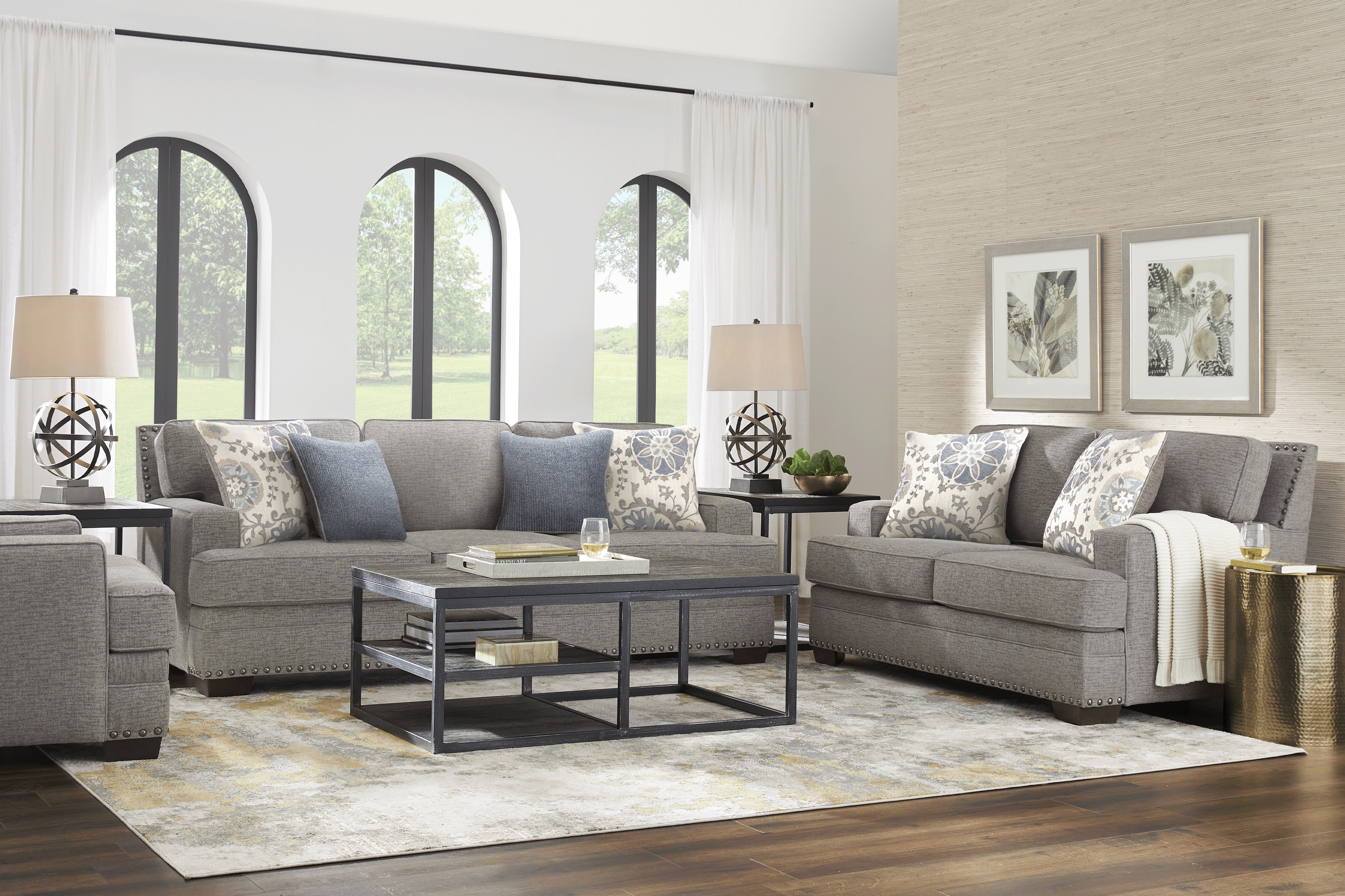 Winsborough Gray 5 Pc Living Room - Thumbnail - Image 1