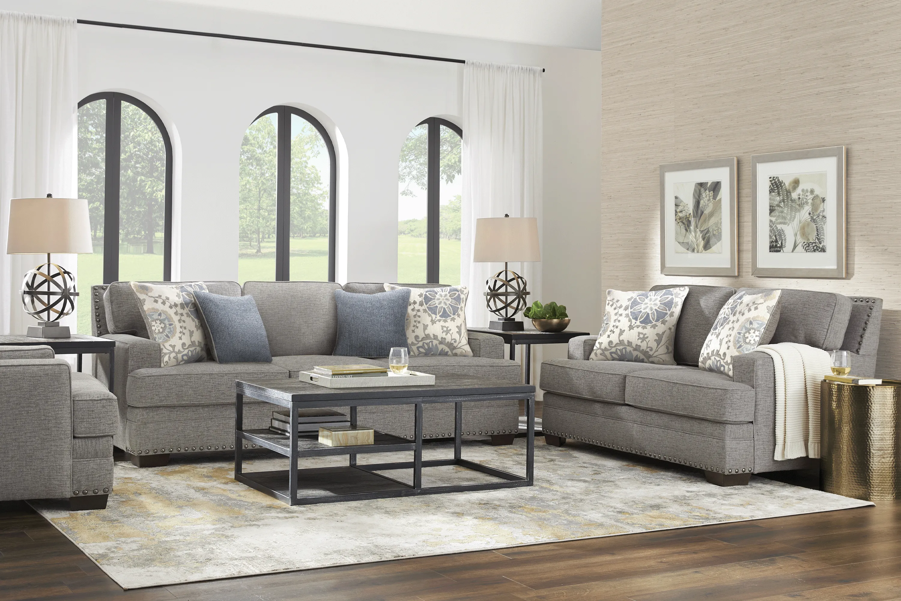Winsborough Gray 8 Pc Living Room - Thumbnail - Image 1