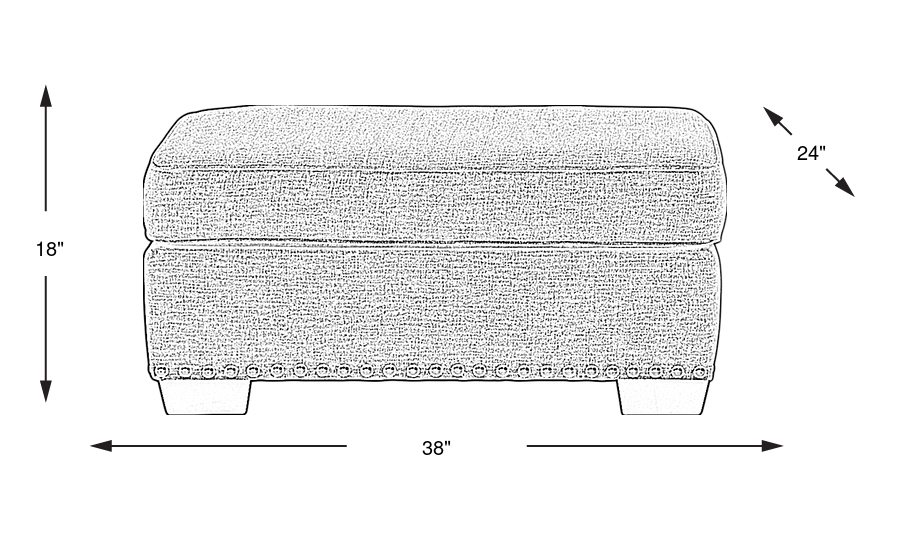 Dimension Image. Please refer to the Dimension Tab on this page for dimension details.
