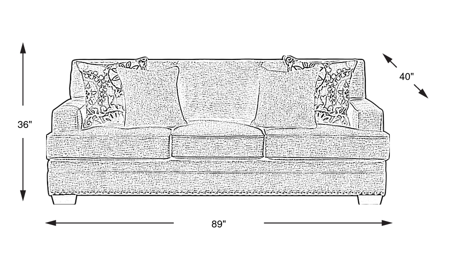 Dimension Image. Please refer to the Dimension Tab on this page for dimension details.