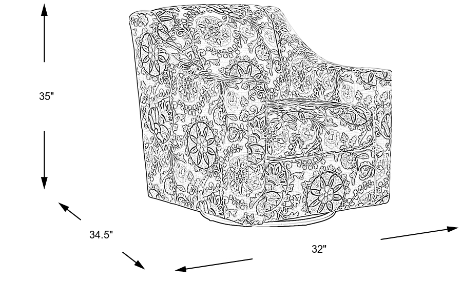 Dimension Image. Please refer to the Dimension Tab on this page for dimension details.