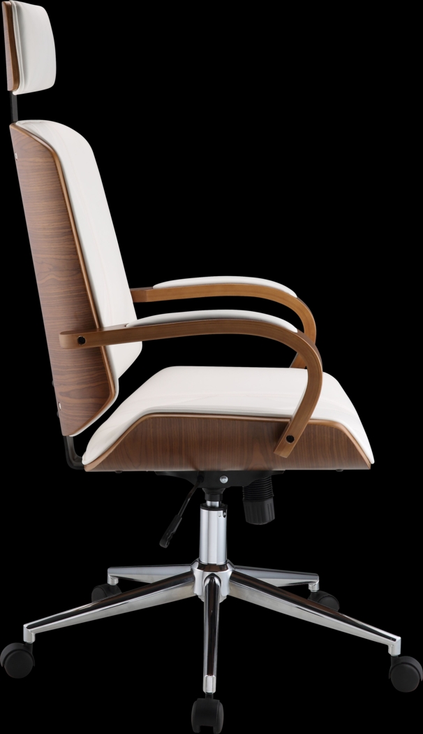 Winship White Swivel Desk Chair - Thumbnail - Image 3