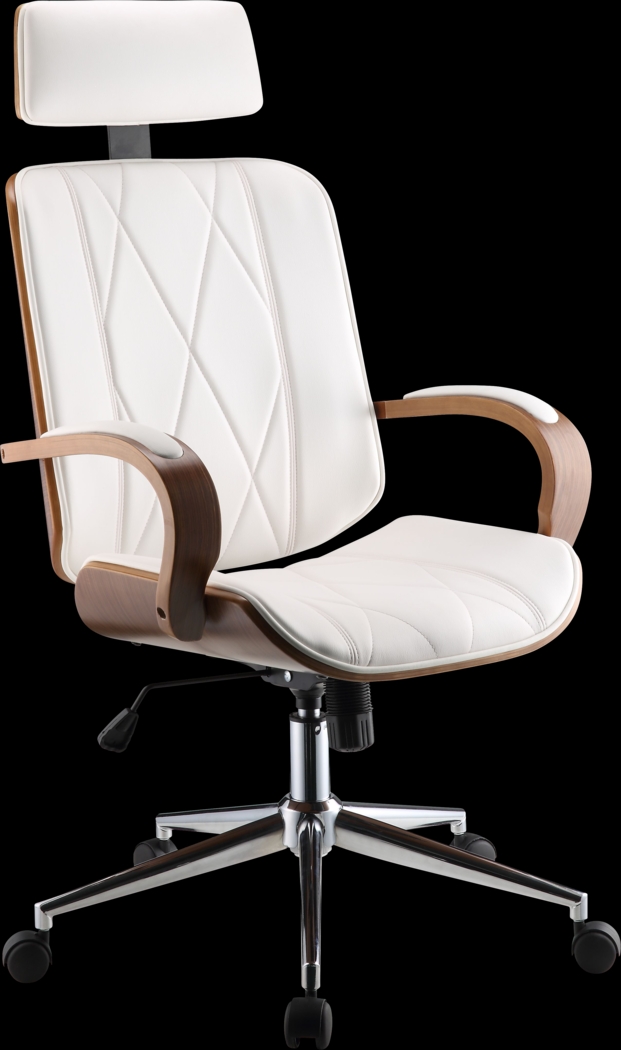Winship White Swivel Desk Chair - Thumbnail - Image 1