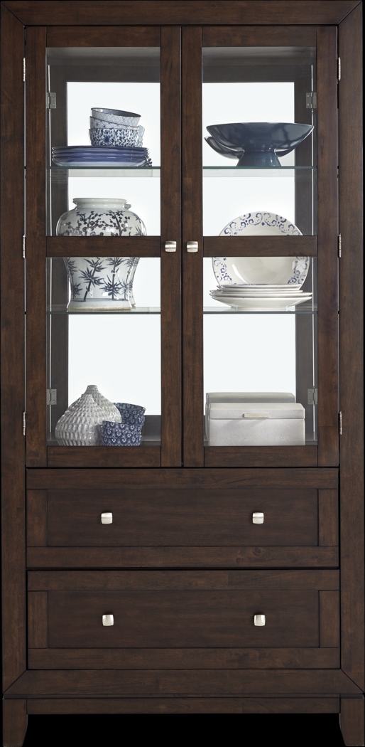 Winslow Brown Cherry Finish Curio - Thumbnail - Image 2