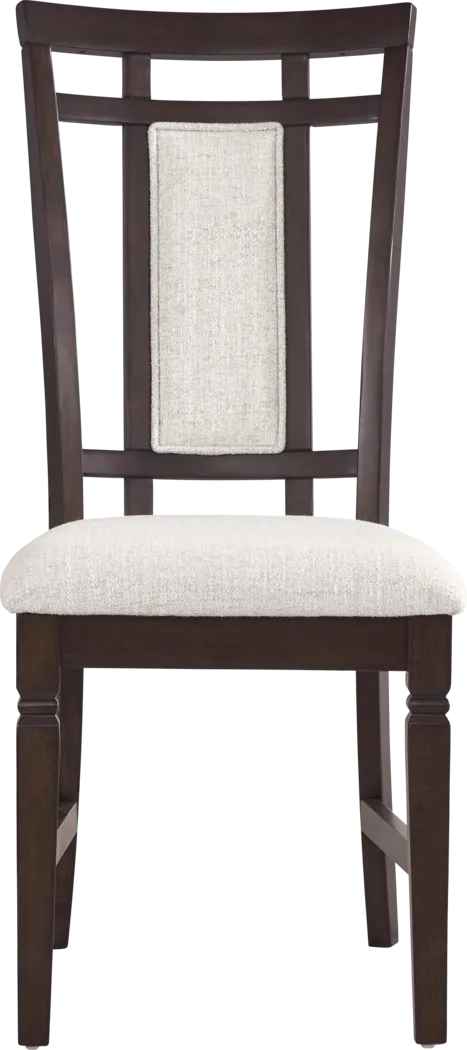 Winslow Brown Cherry Finish 5 Pc Rectangle Dining Room with Upholstered Chairs - Thumbnail - Image 5