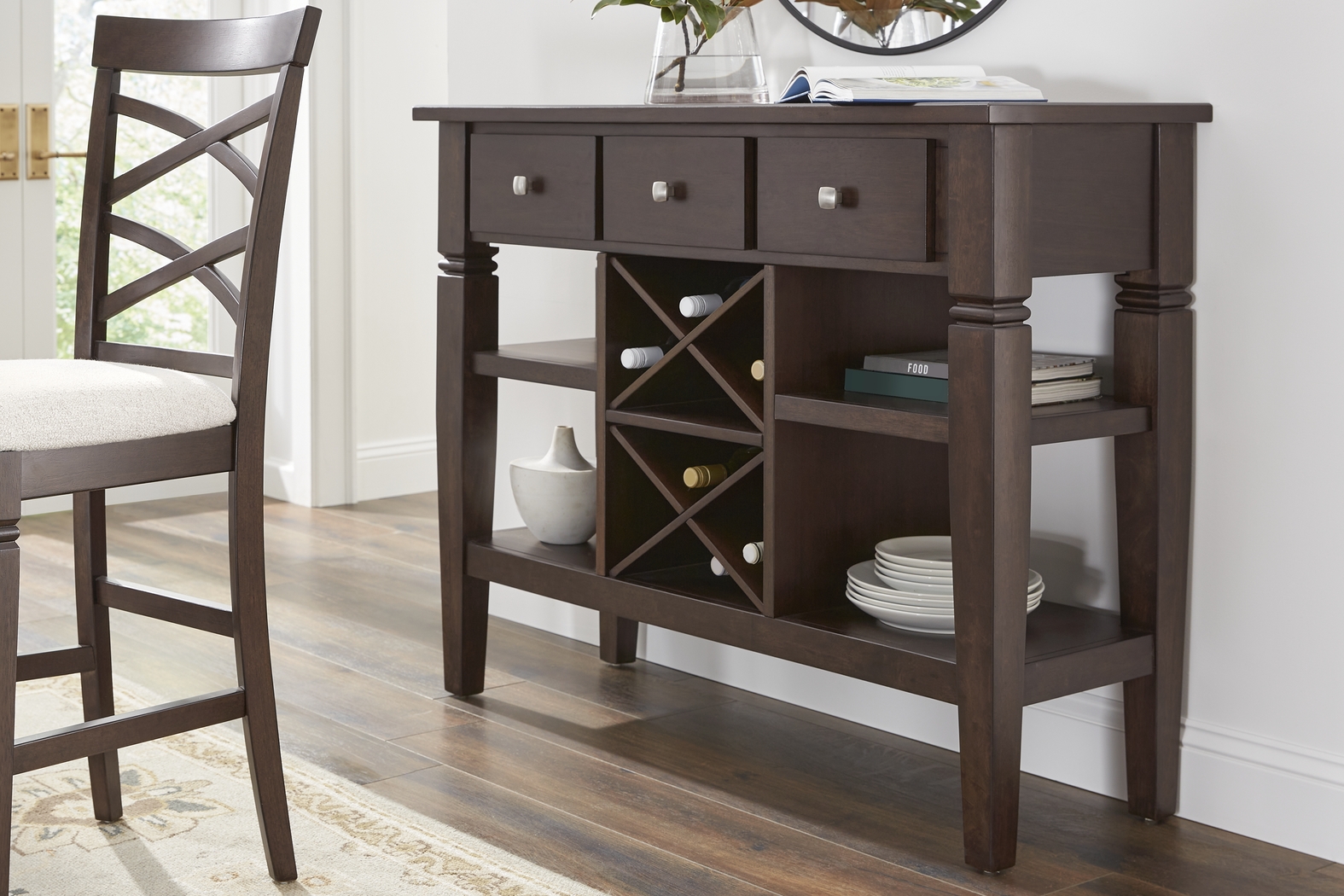 Winslow Brown Cherry Finish Sideboard - Thumbnail - Image 3