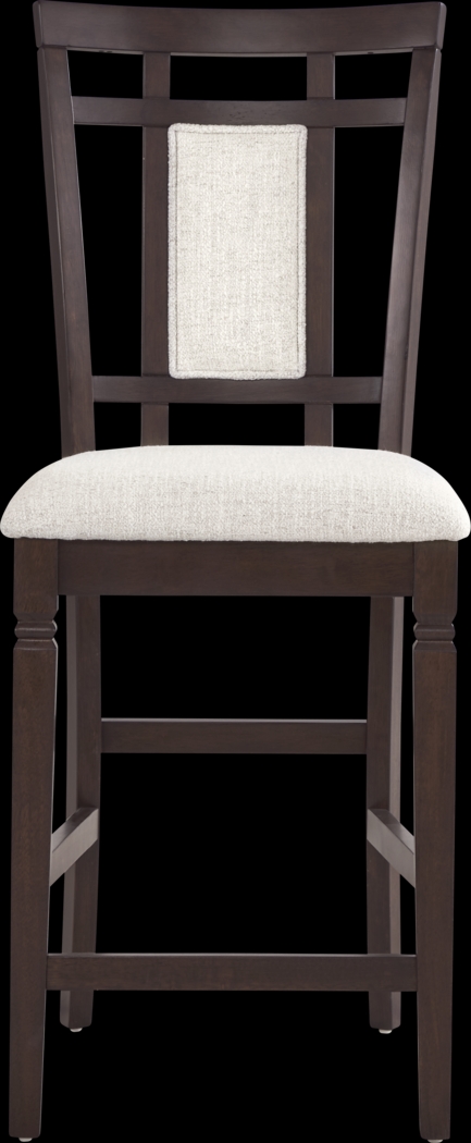 Winslow Brown Cherry Finish 5 Pc Square Counter Height Dining Room with Upholstered Stools - Thumbnail - Image 4