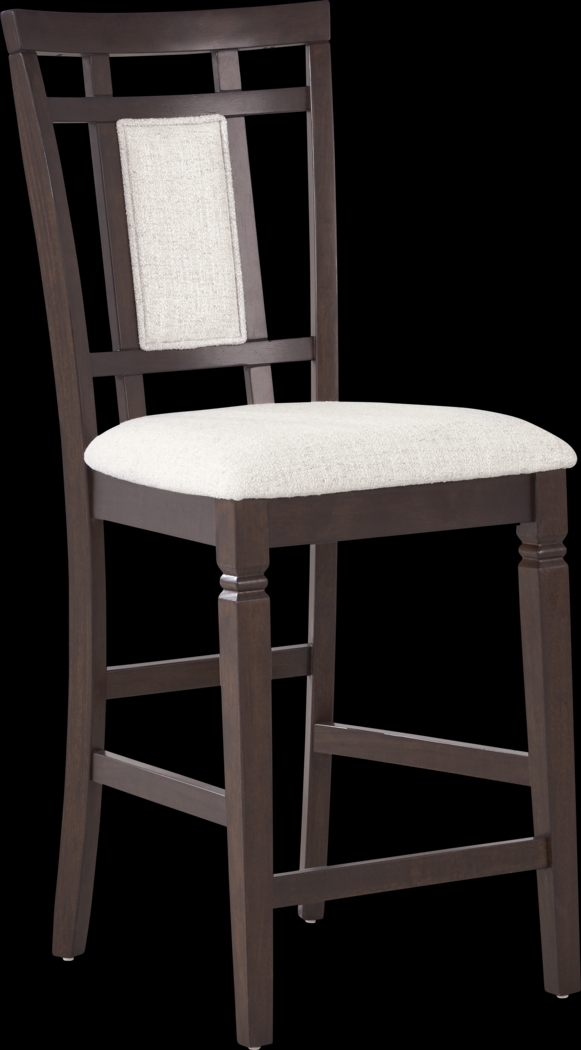 Winslow Brown Cherry Finish 5 Pc Square Counter Height Dining Room with Upholstered Stools - Thumbnail - Image 3